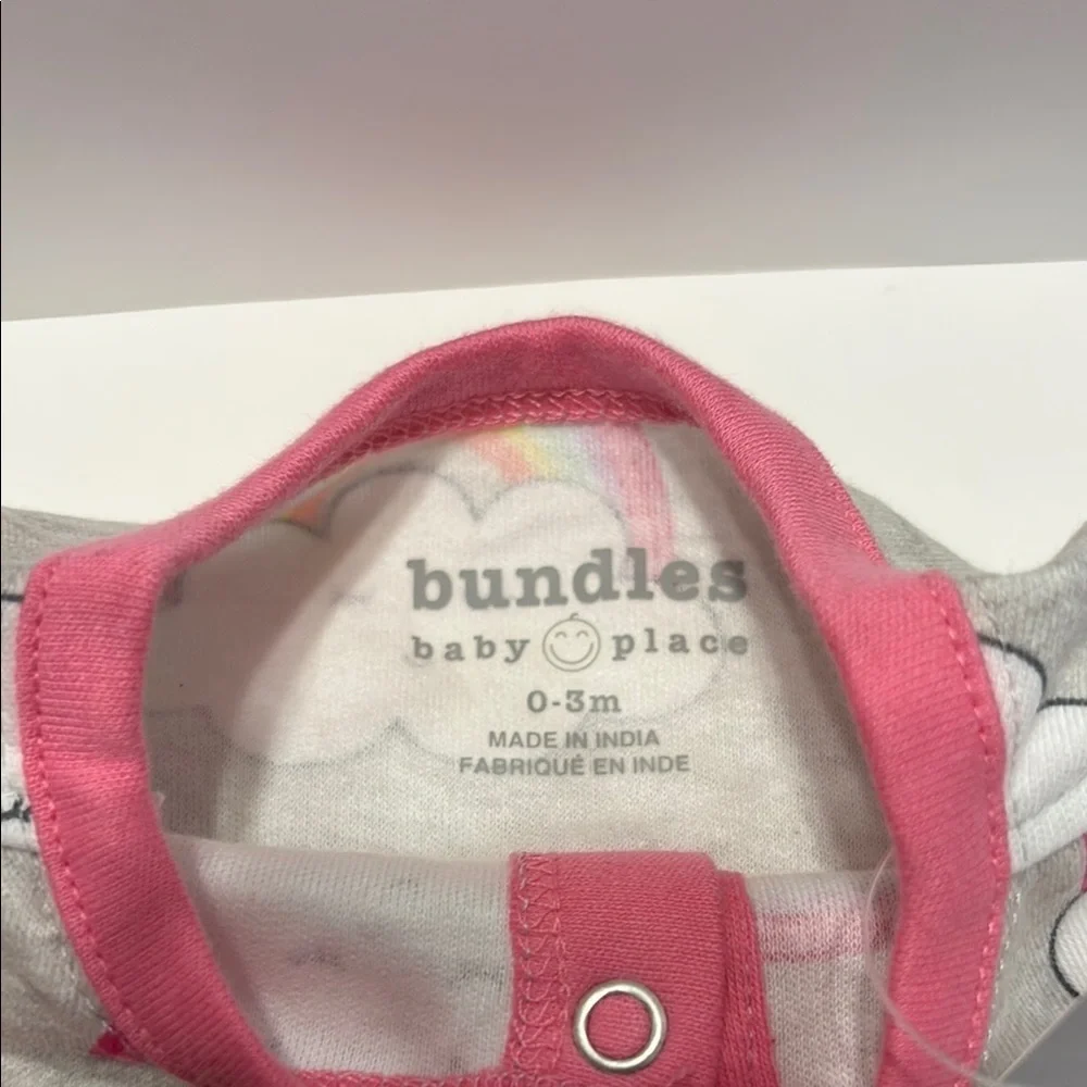 Bundles baby place Gray and Pink Footie One Piece